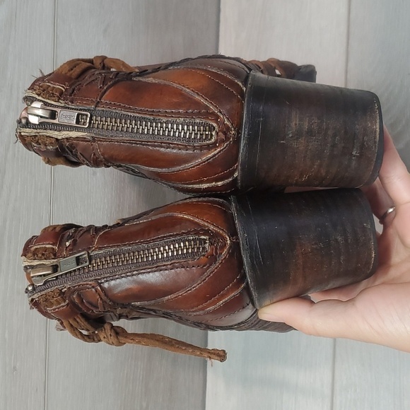 Freebird by Steven Wazee Boho Western Ankle Gladiator Sandals shoes sz 9 - Picture 9 of 14